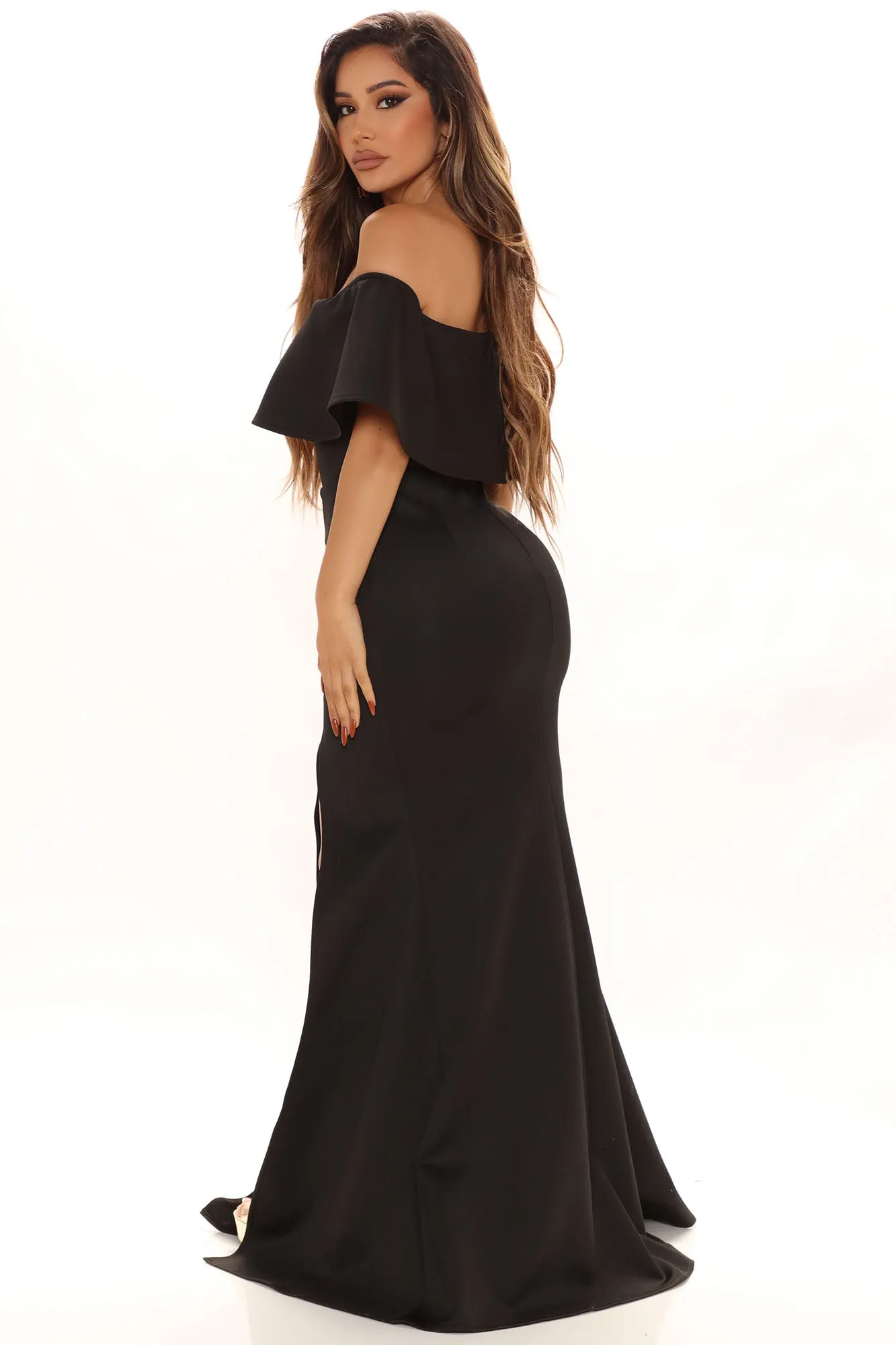 Adelle Mermaid Maxi Dress - Black