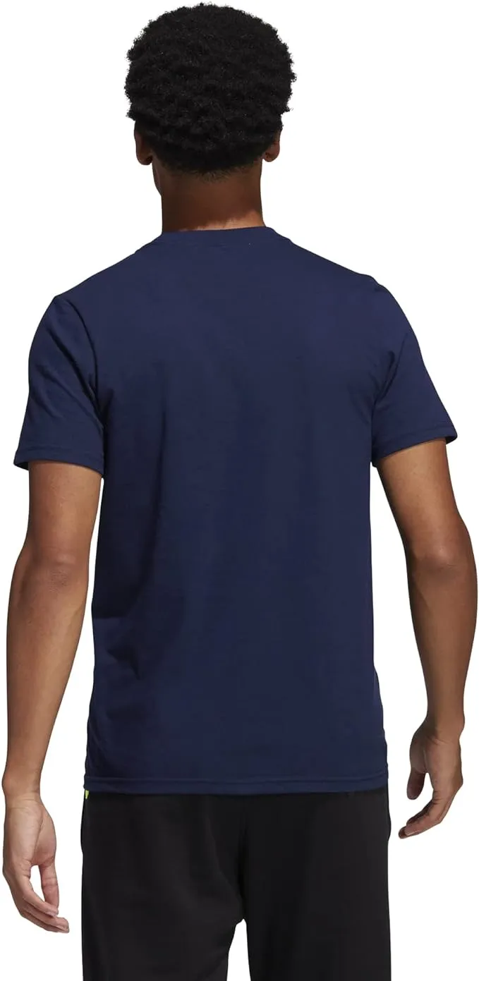 Adidas Men's Amplifier Regular Fit Cotton T-Shirt EK017 Collegiate Navy