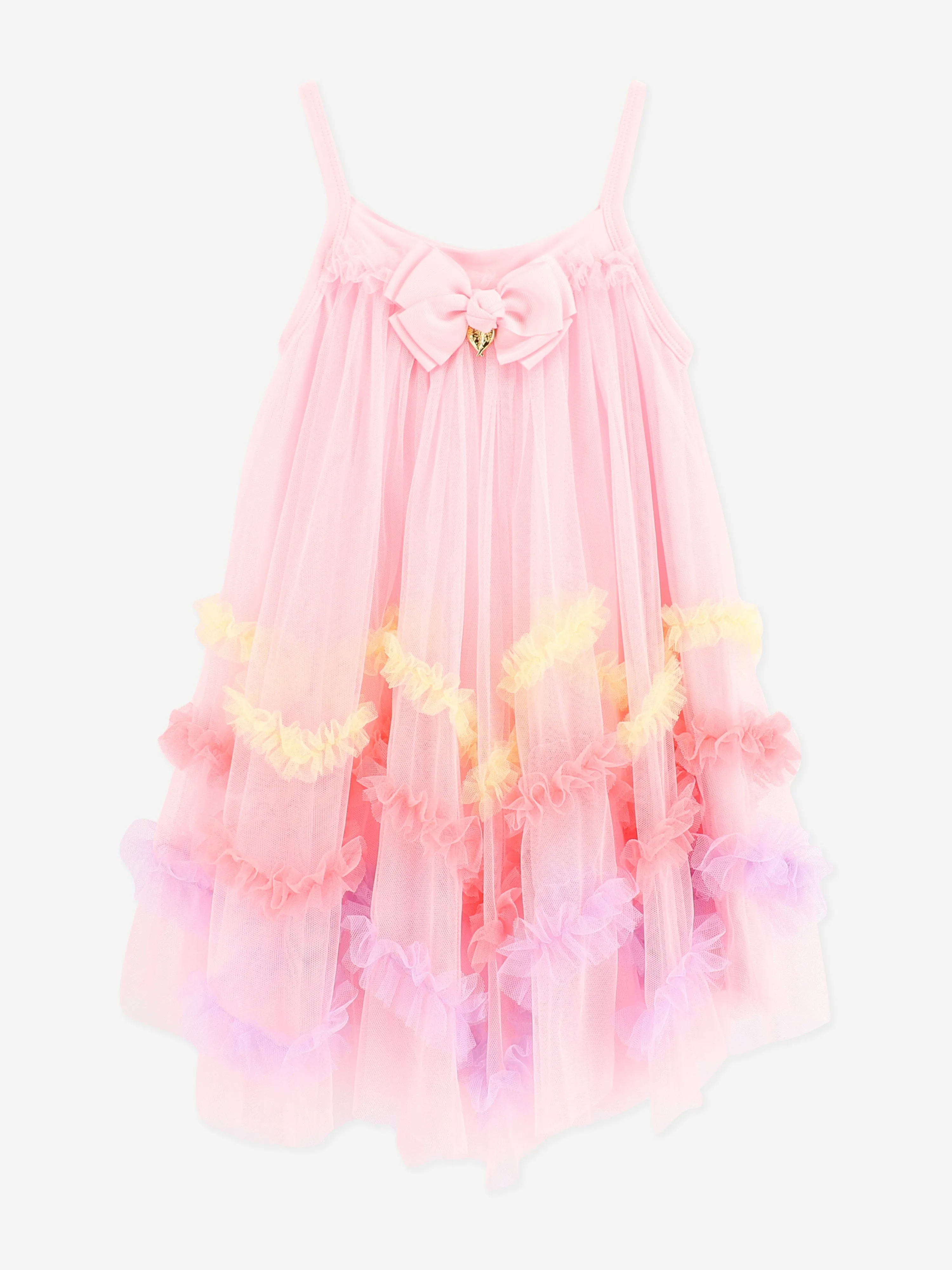 Angels Face Girls Zigzag Tulle Dress in Pink