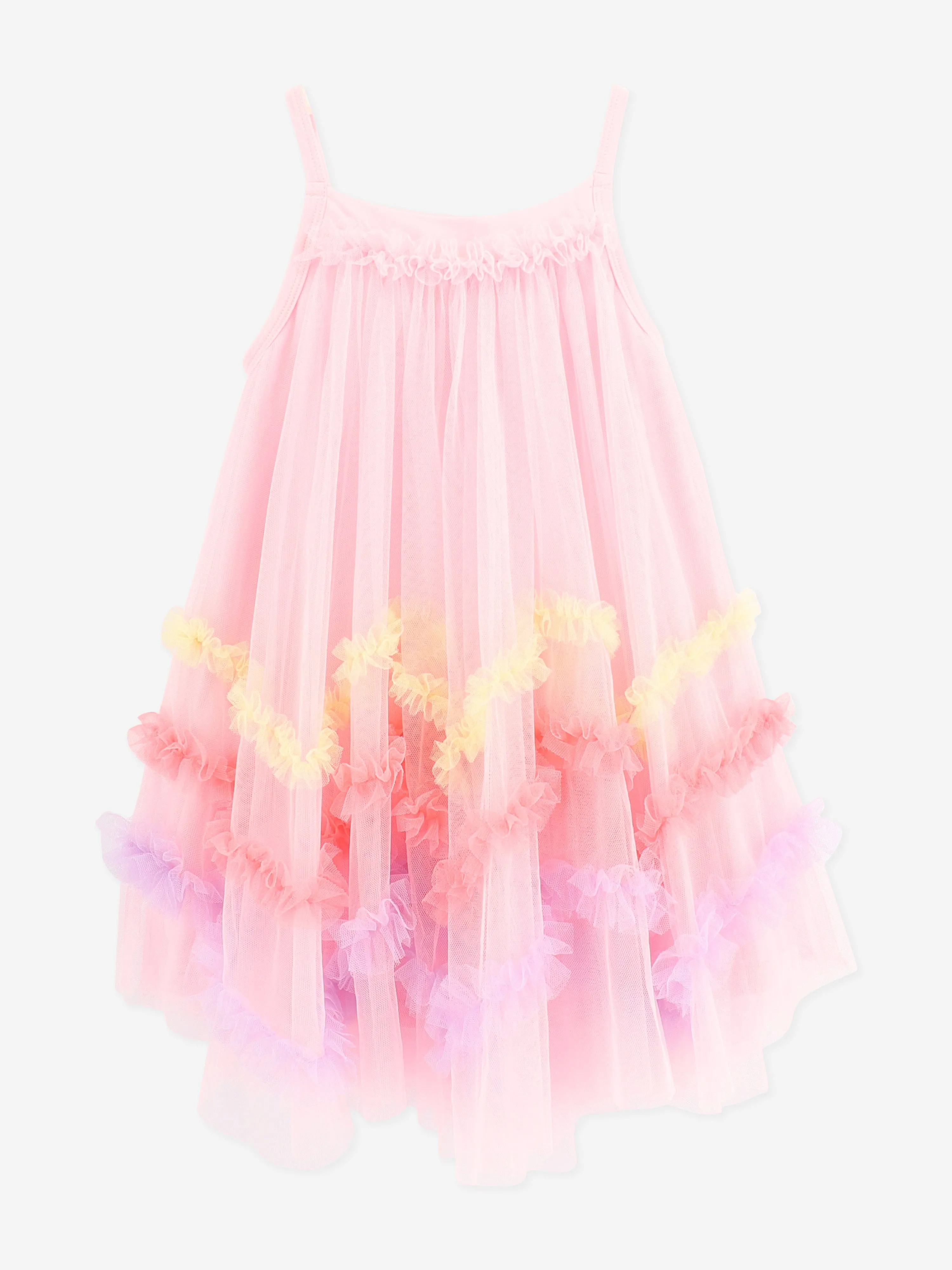 Angels Face Girls Zigzag Tulle Dress in Pink