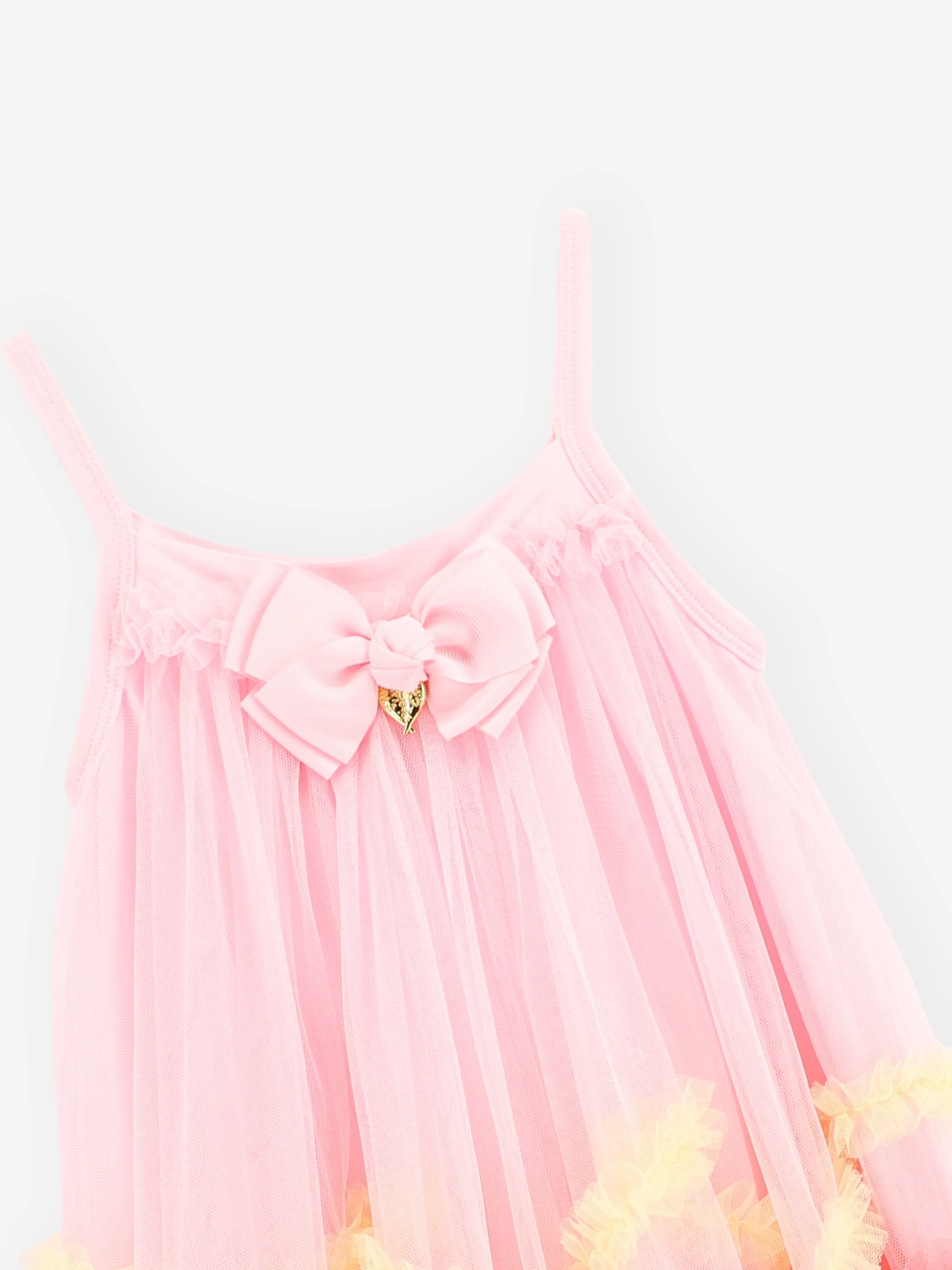 Angels Face Girls Zigzag Tulle Dress in Pink