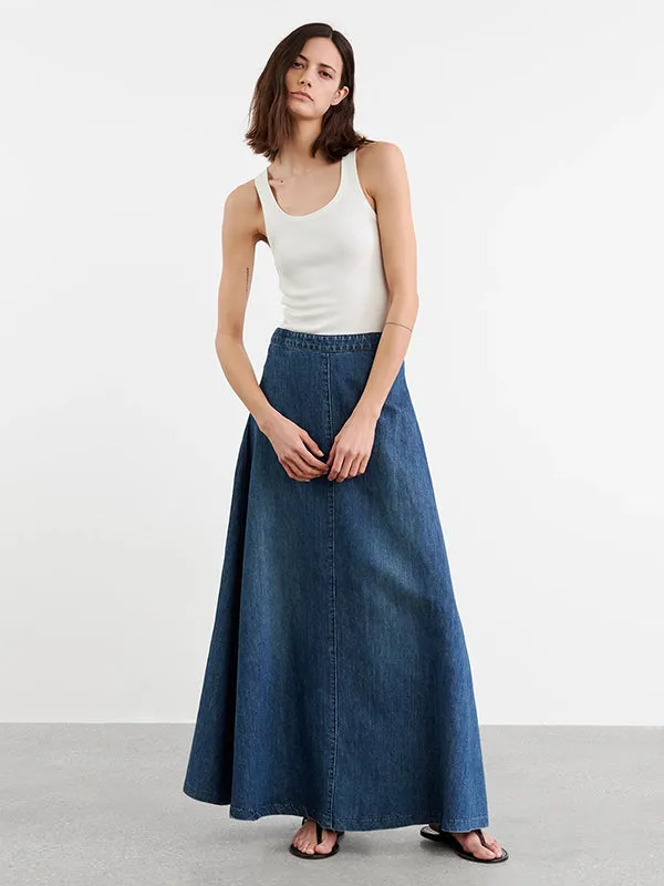 Astrid Denim Skirt in Classic Wash