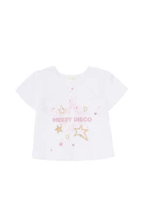 BABIES SHORT SLEEVE TEE BABYS A GO GLITTER