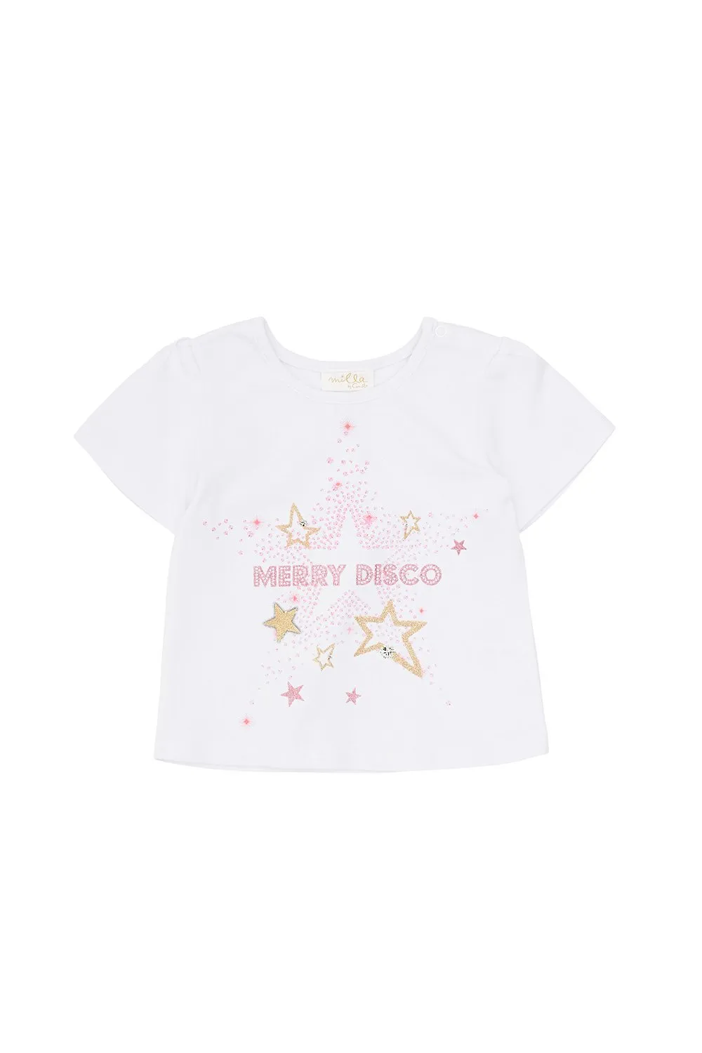 BABIES SHORT SLEEVE TEE BABYS A GO GLITTER