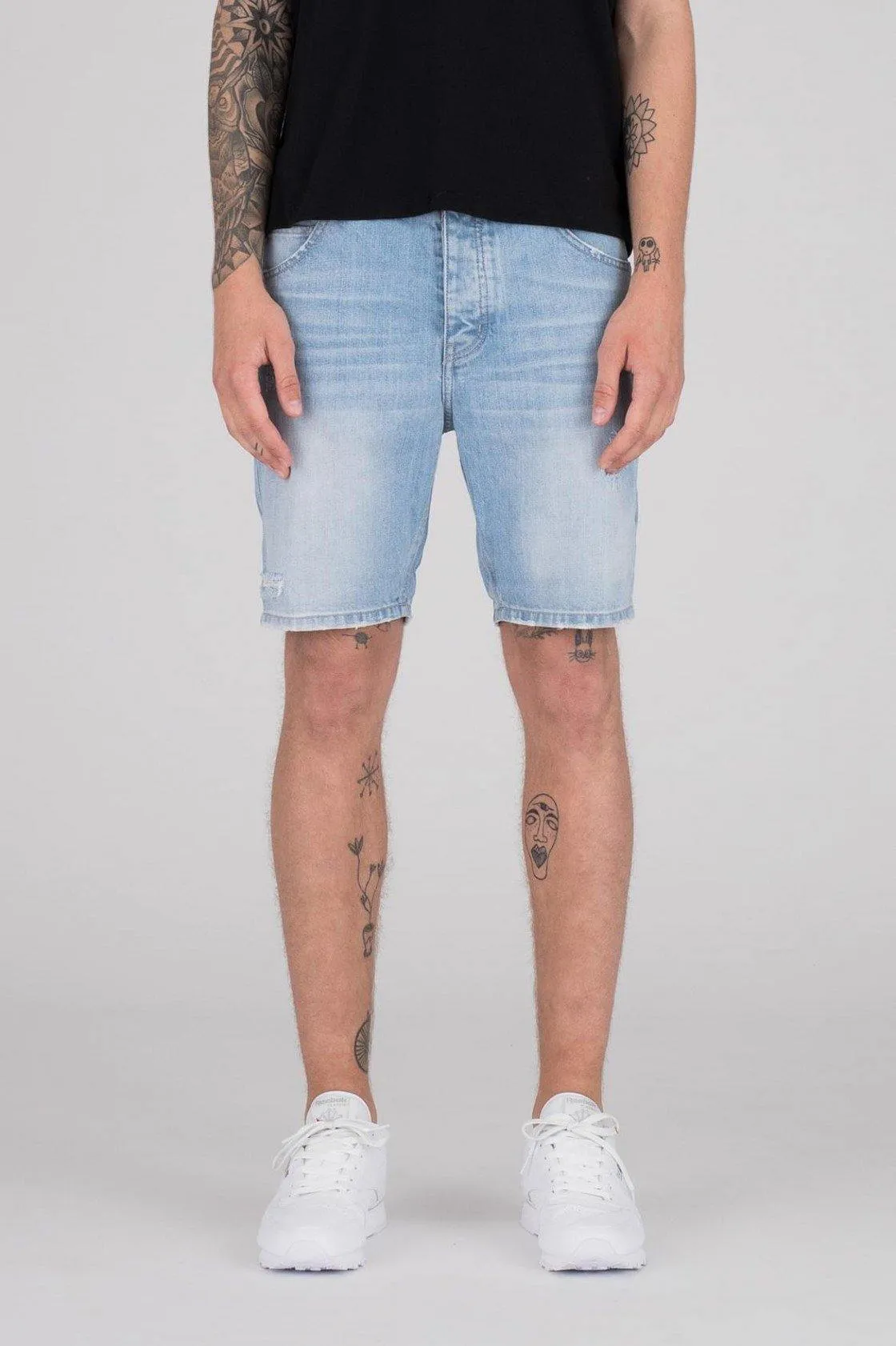 Bay Shorts - Light Blue Ripped