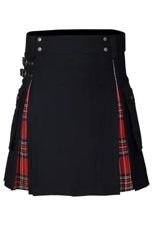 Black Kilt with Red Plaid