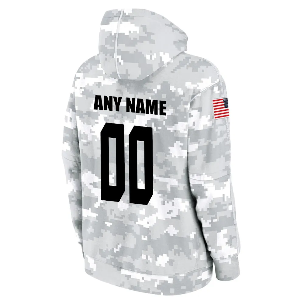 Custom Name & Number Hoodie Dallas Cowboys 2024 Salute to Celebrities Club Fleece Pullover Hoodie City Silhouette Hoodie Unisex