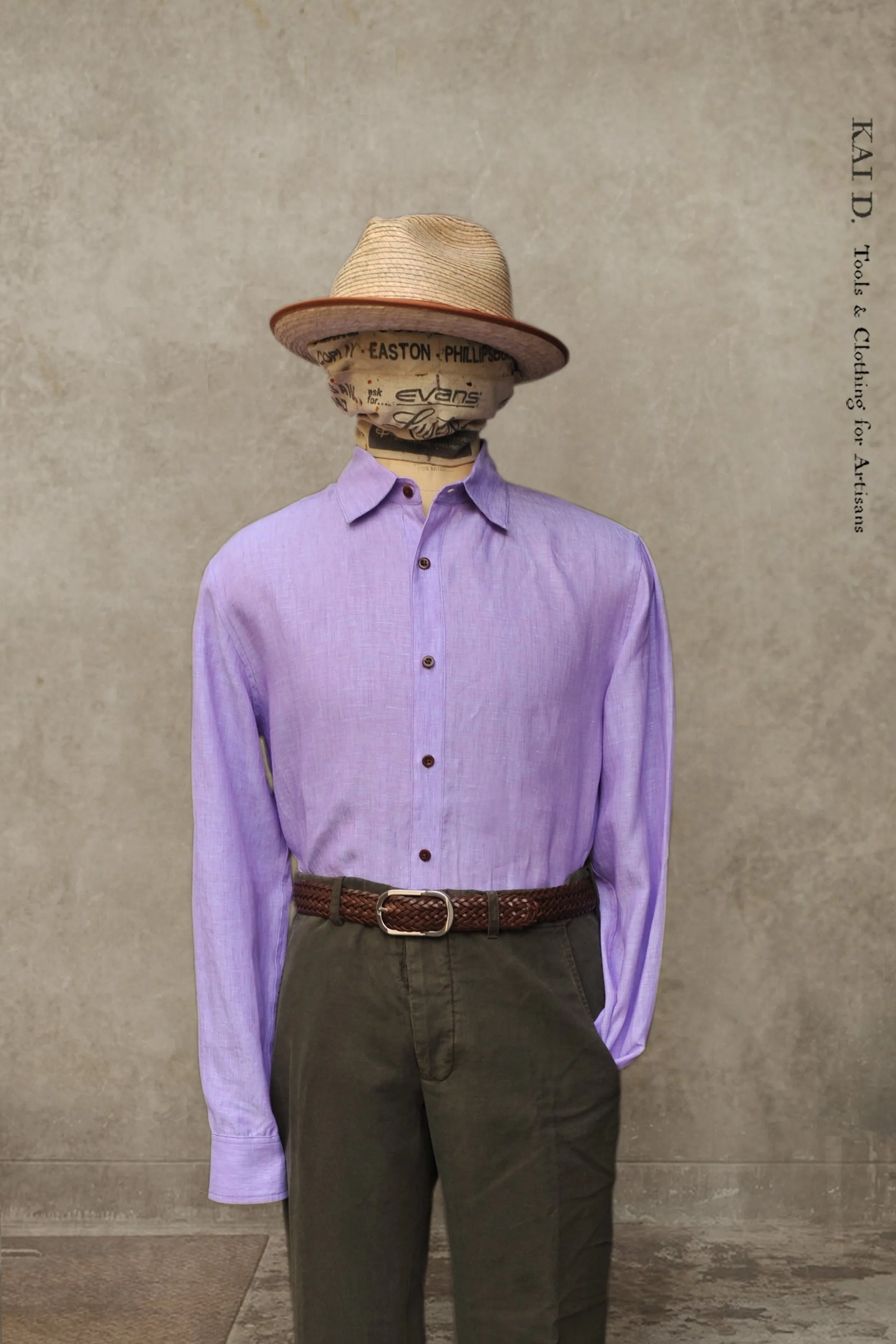 Delancey Shirt - Italian Linen - Wisteria - S, M, XL