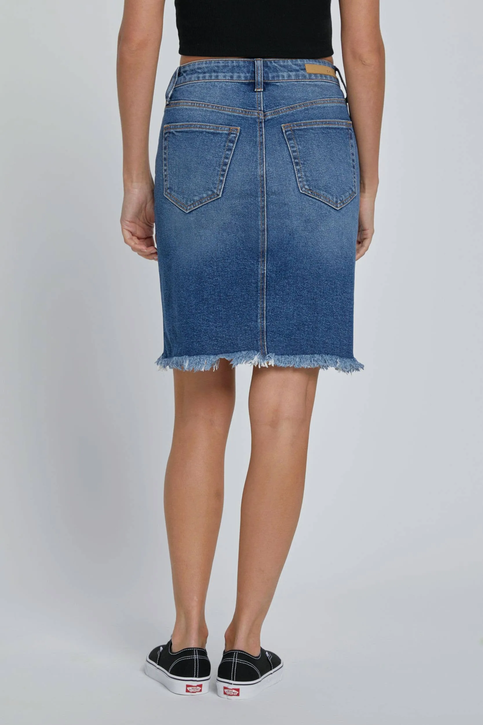 Denim High Rise Mini Skirt