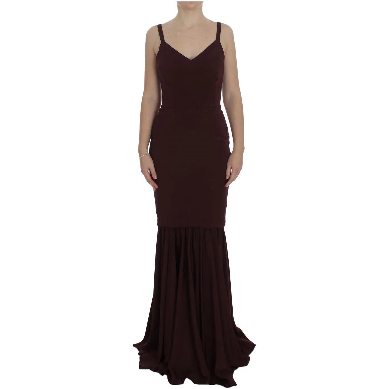 Dolce & Gabbana Elegant Bordeaux Sheath Dress