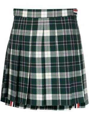 Dropped Back Mini Pleated Skirt