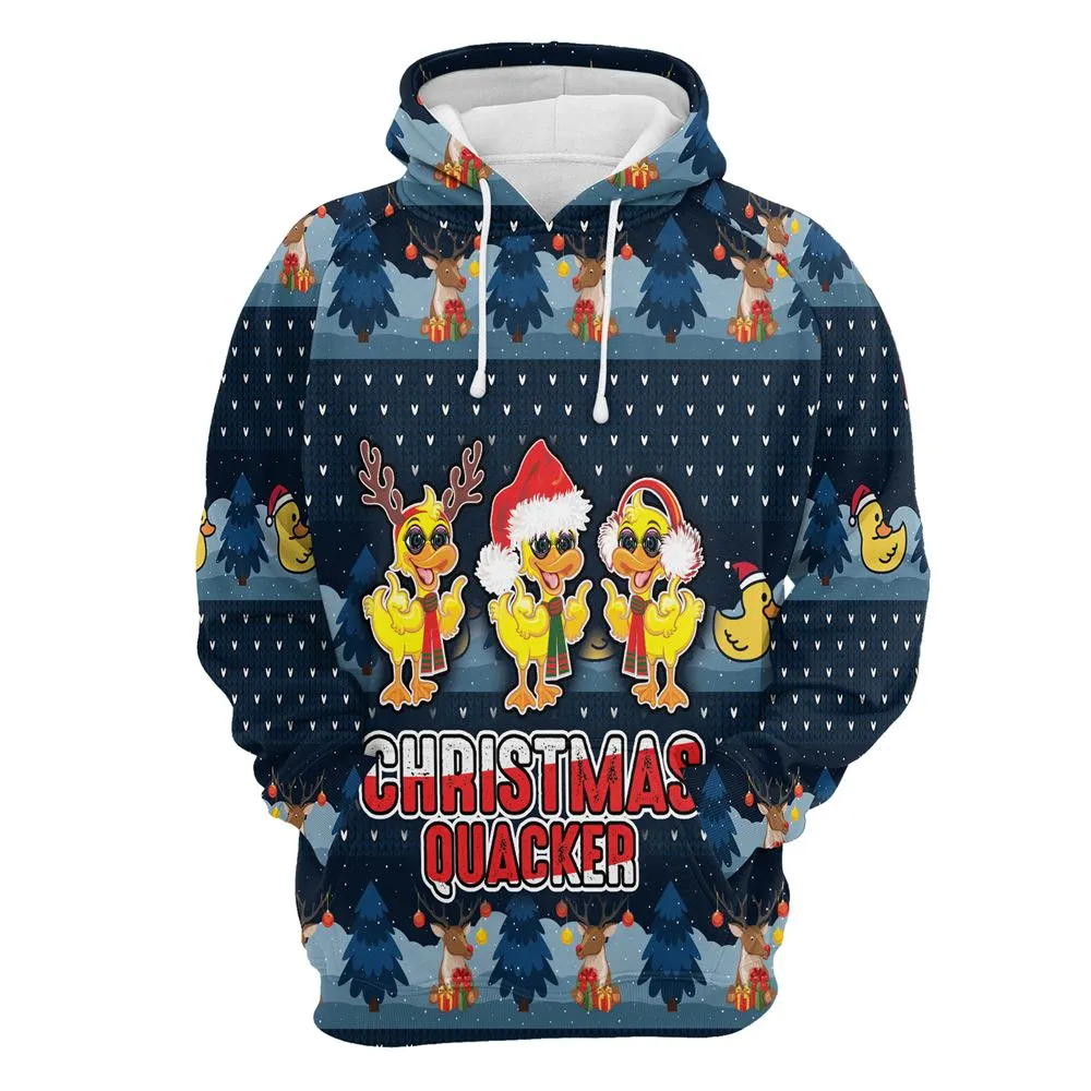 Duck Christmas Quacker All Over Print 3D Hoodie For Men And Women, Best Gift For Dog lovers, Best Outfit Christmas