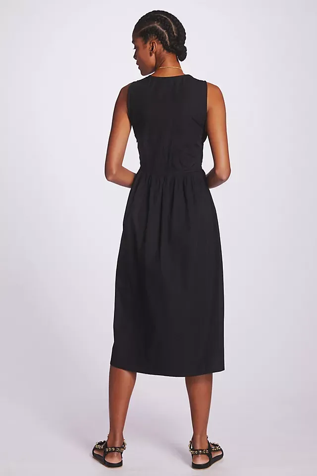 Faithfull Deep-V Midi Dress