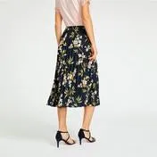 Floral Pleated Midi Skirt