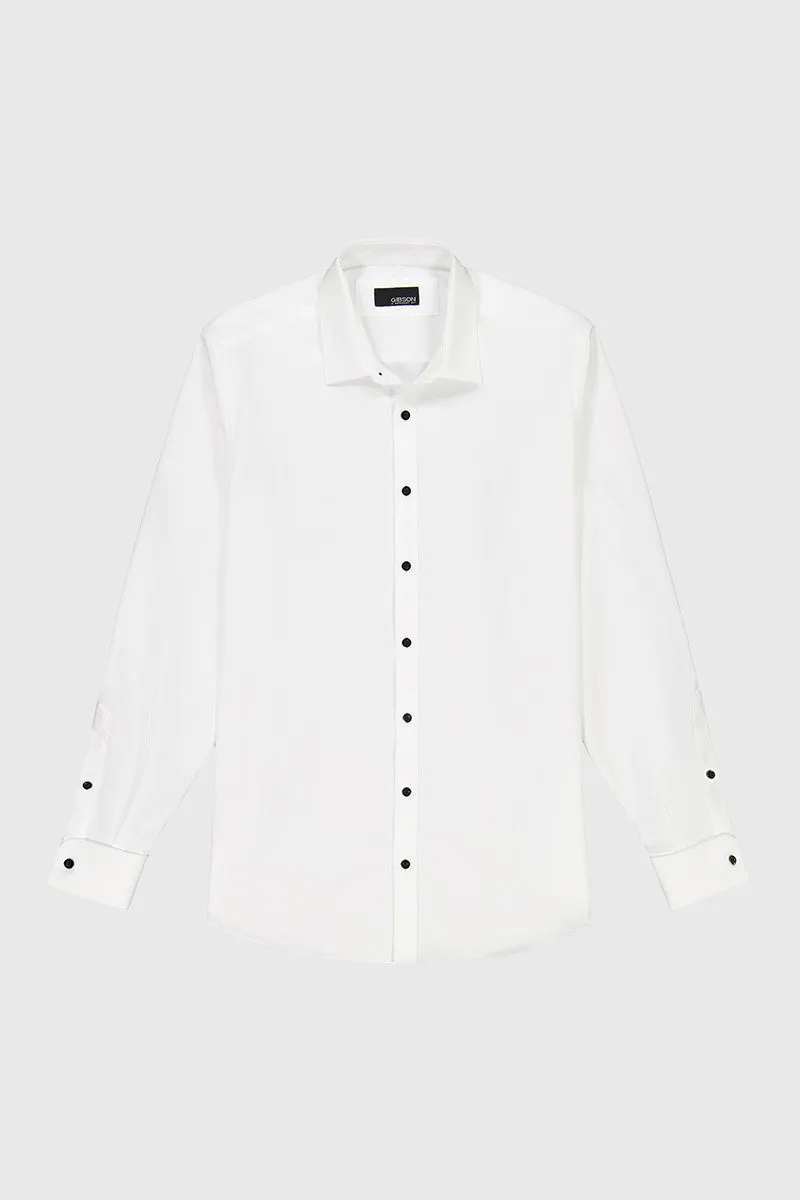 GIBSON FGB019BB WHITE FRENCH CUFF ARCHIE TUX SHIRT