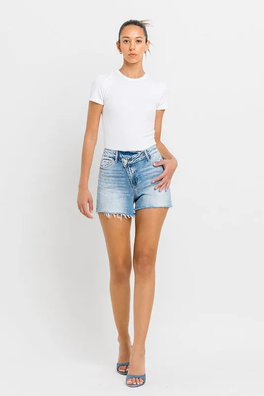 High Rise Criss Cross Shorts