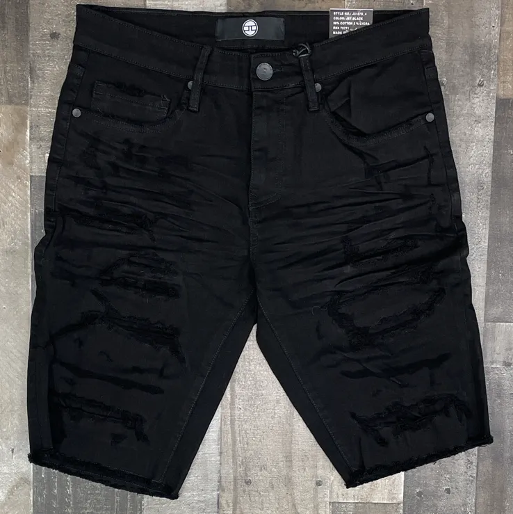 Jordan Craig- ripped shorts (jet black)