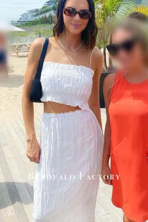 Kendall Jenner White Two Piece 818 Tasting 2021 Dress