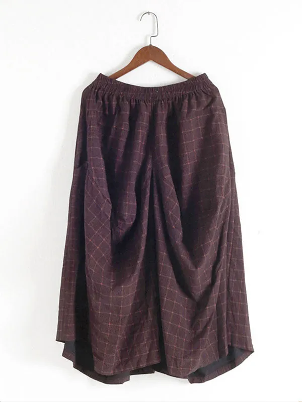 Lattice Irregular Wide Leg Cropped Pants