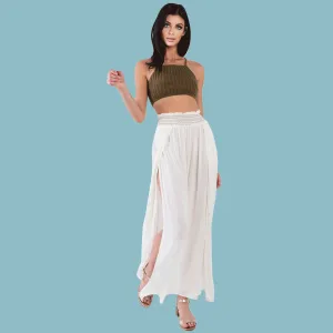 Lovely Day Sheer Boho Maxi Skirt