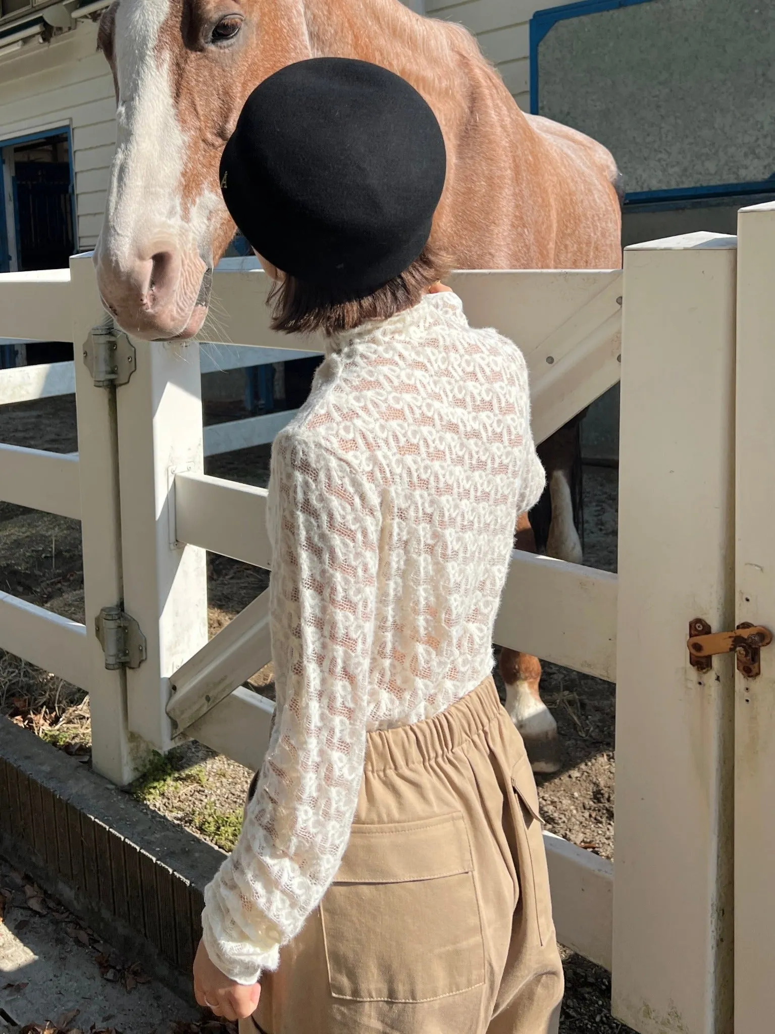 Lovely Ribbon See-through Top