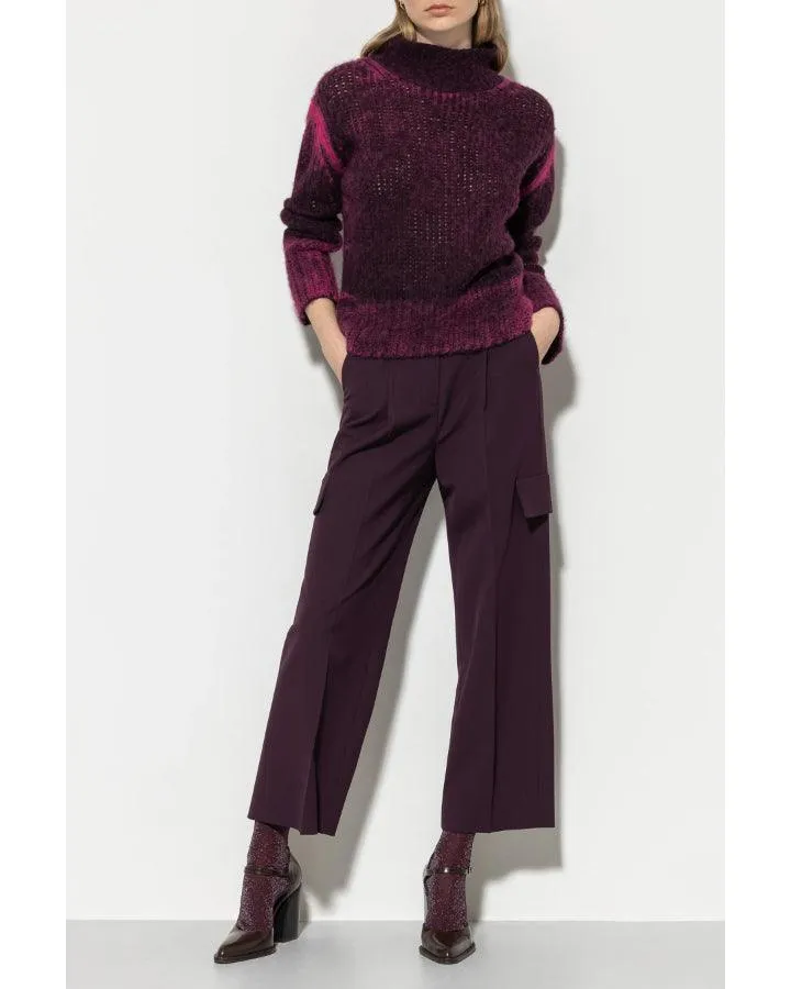 Luisa Cerano Cropped Pleated Cargo Pants