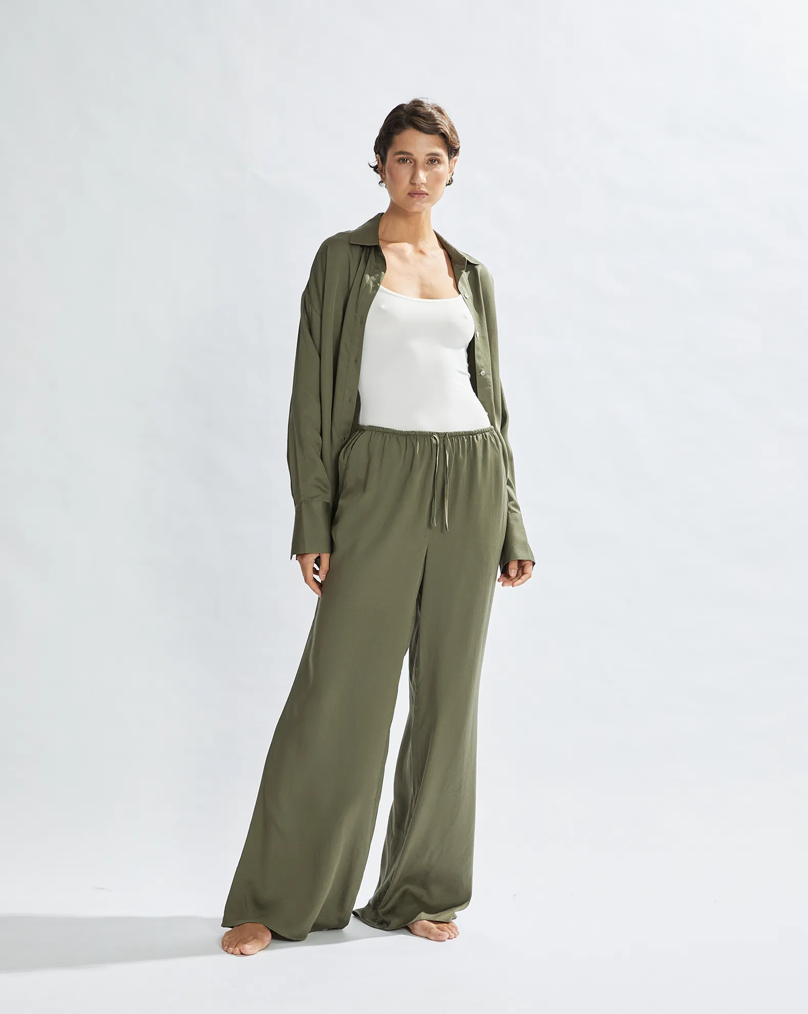 Margot Pants Khaki Cropped