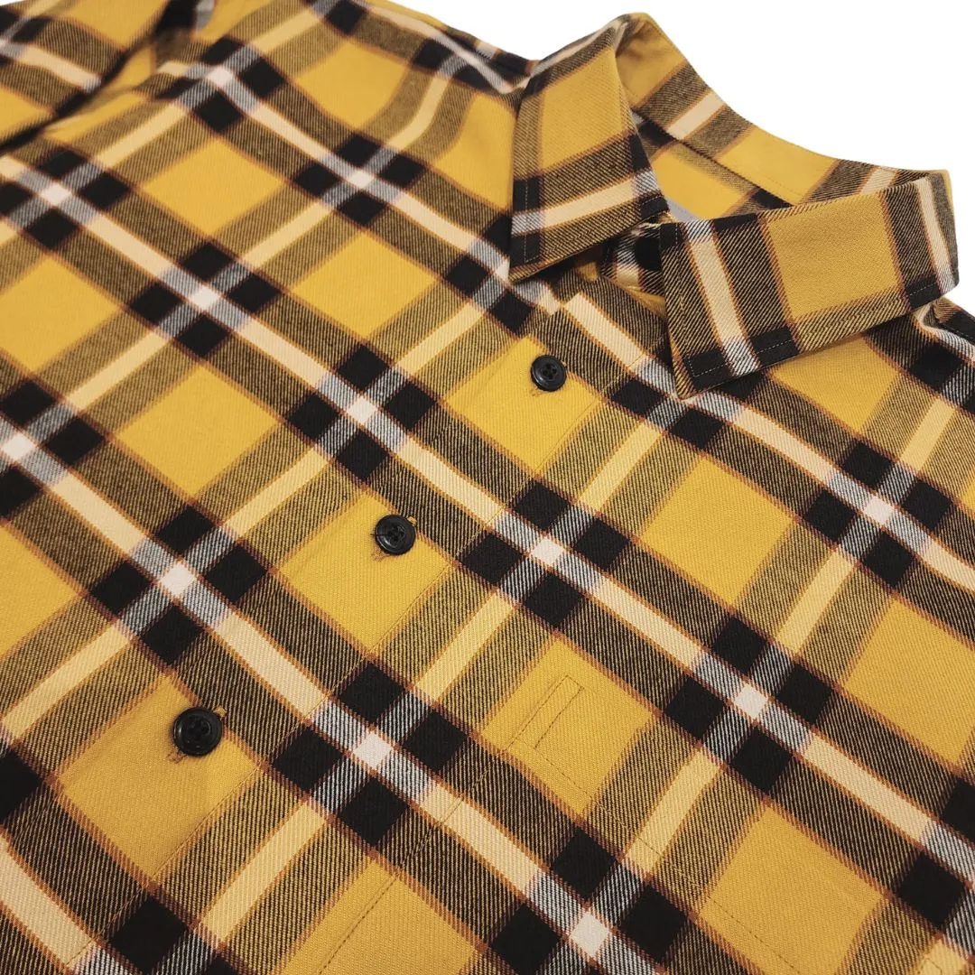 Mustard Check Flannel Shirt