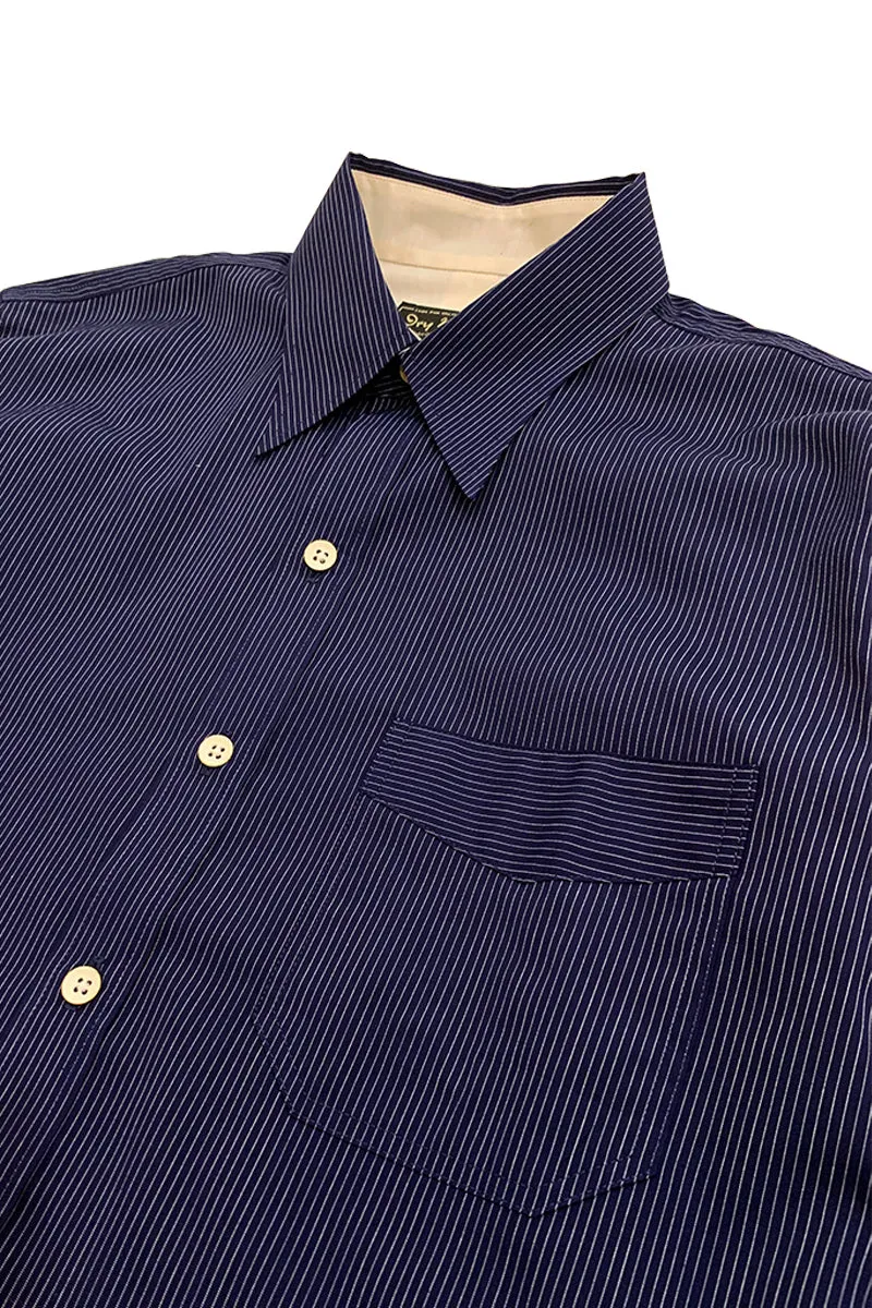 Navy Stripe Work Shirt