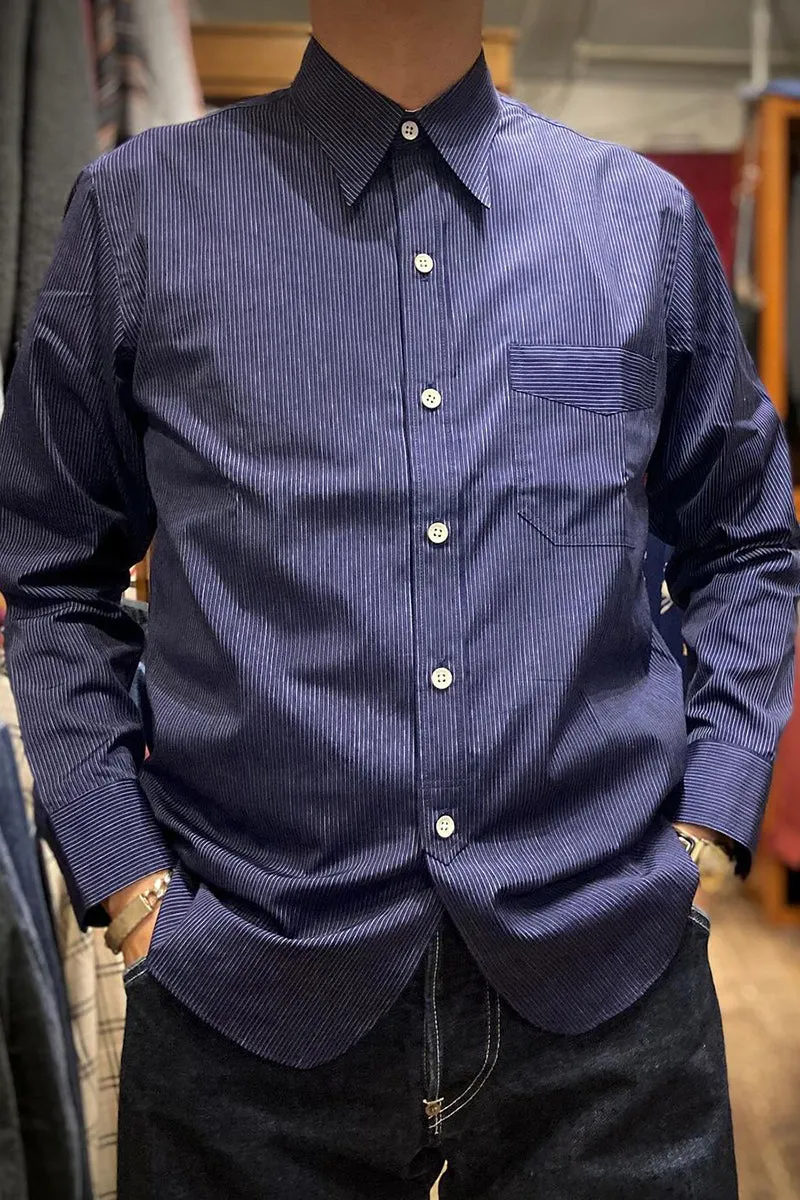 Navy Stripe Work Shirt