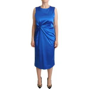 P.A.R.O.S.H. Elegant Sleeveless Sheath Midi Dress