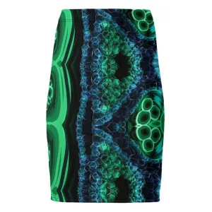 "Malachite" Custom Pencil Skirt