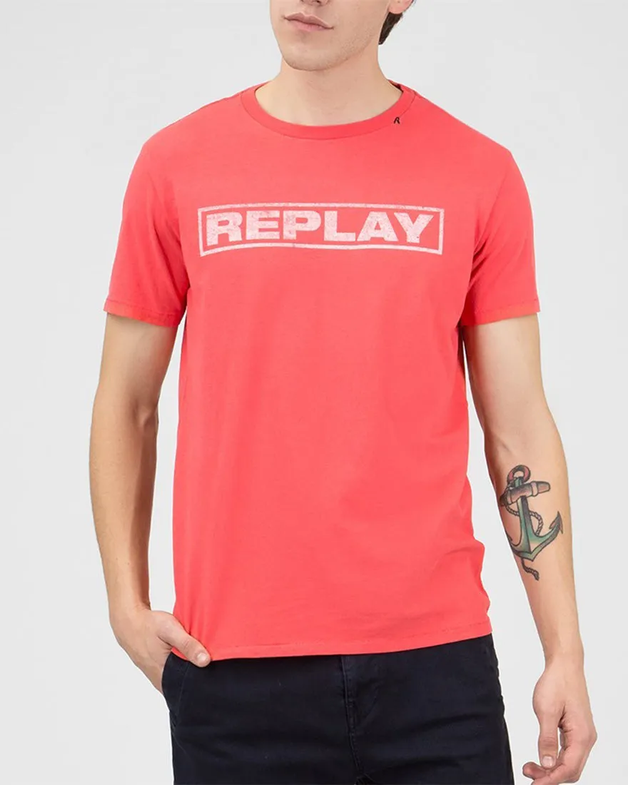 REPLAY M37632660 CORAL CREW T-SHIRT