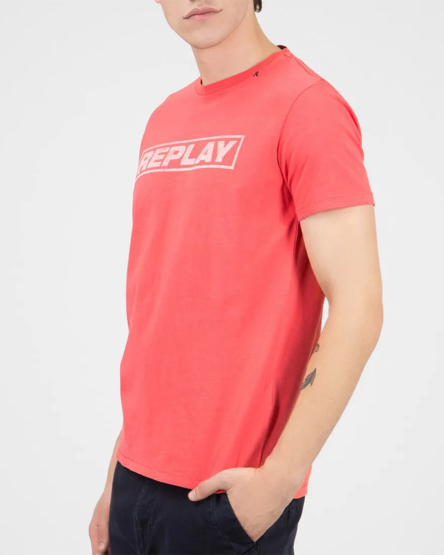 REPLAY M37632660 CORAL CREW T-SHIRT