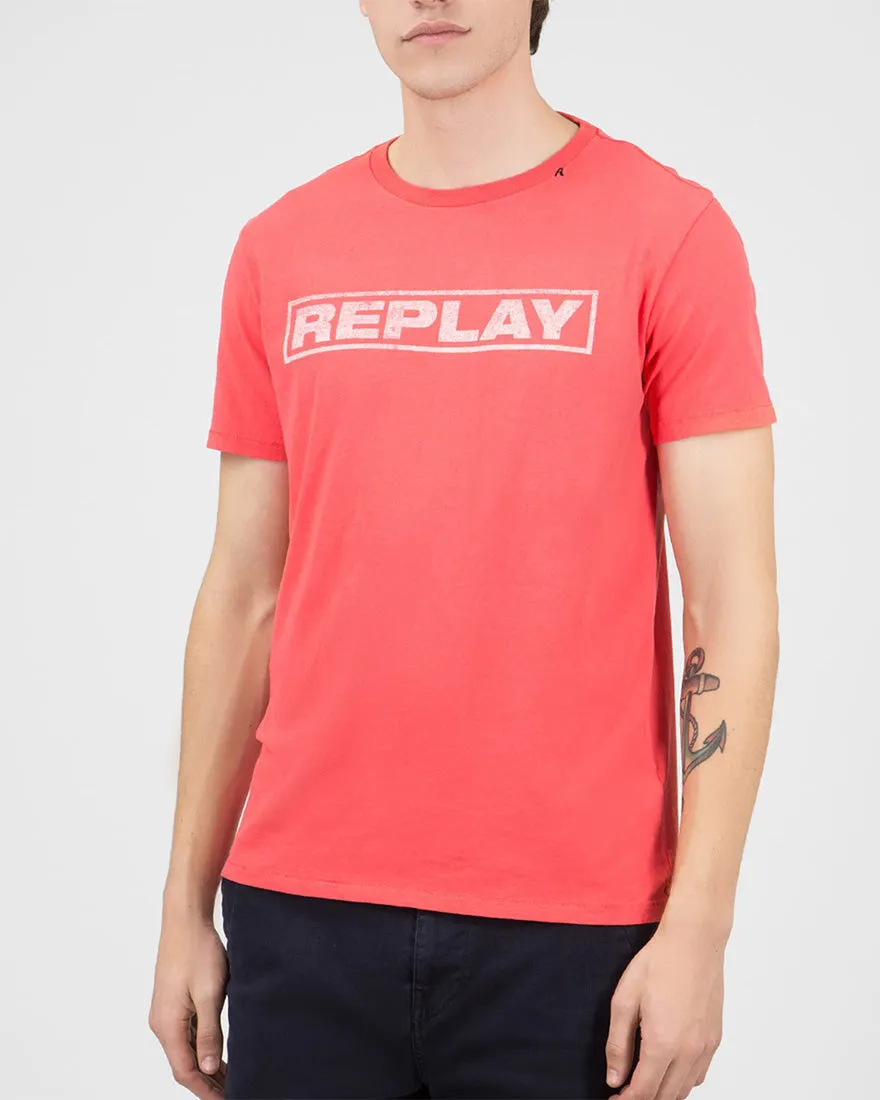 REPLAY M37632660 CORAL CREW T-SHIRT