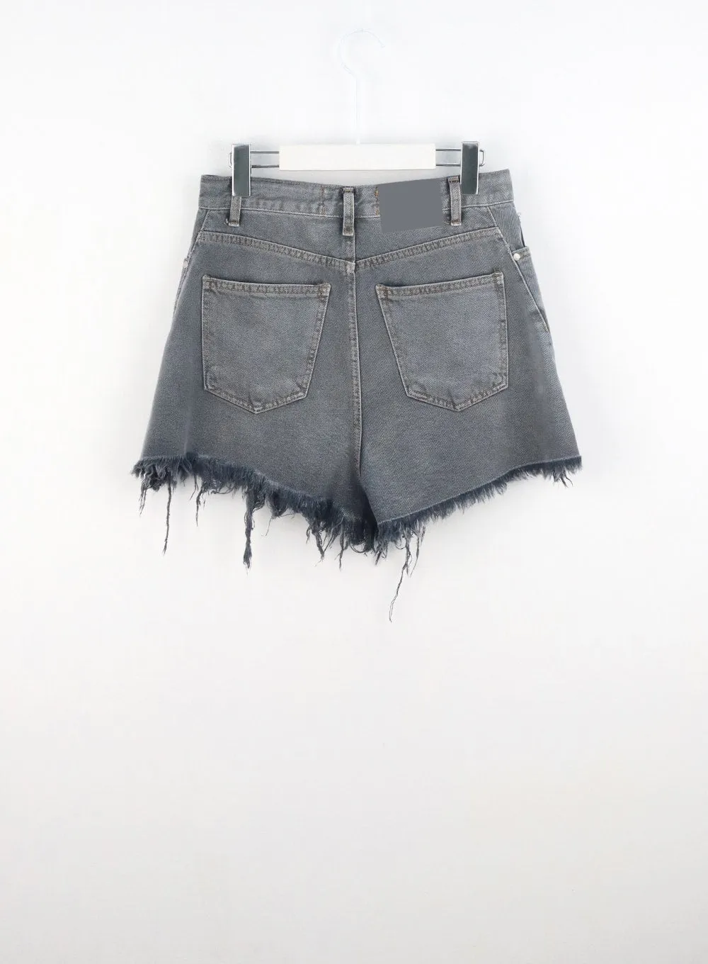 Ripped Hem Wide Denim Shorts CL312