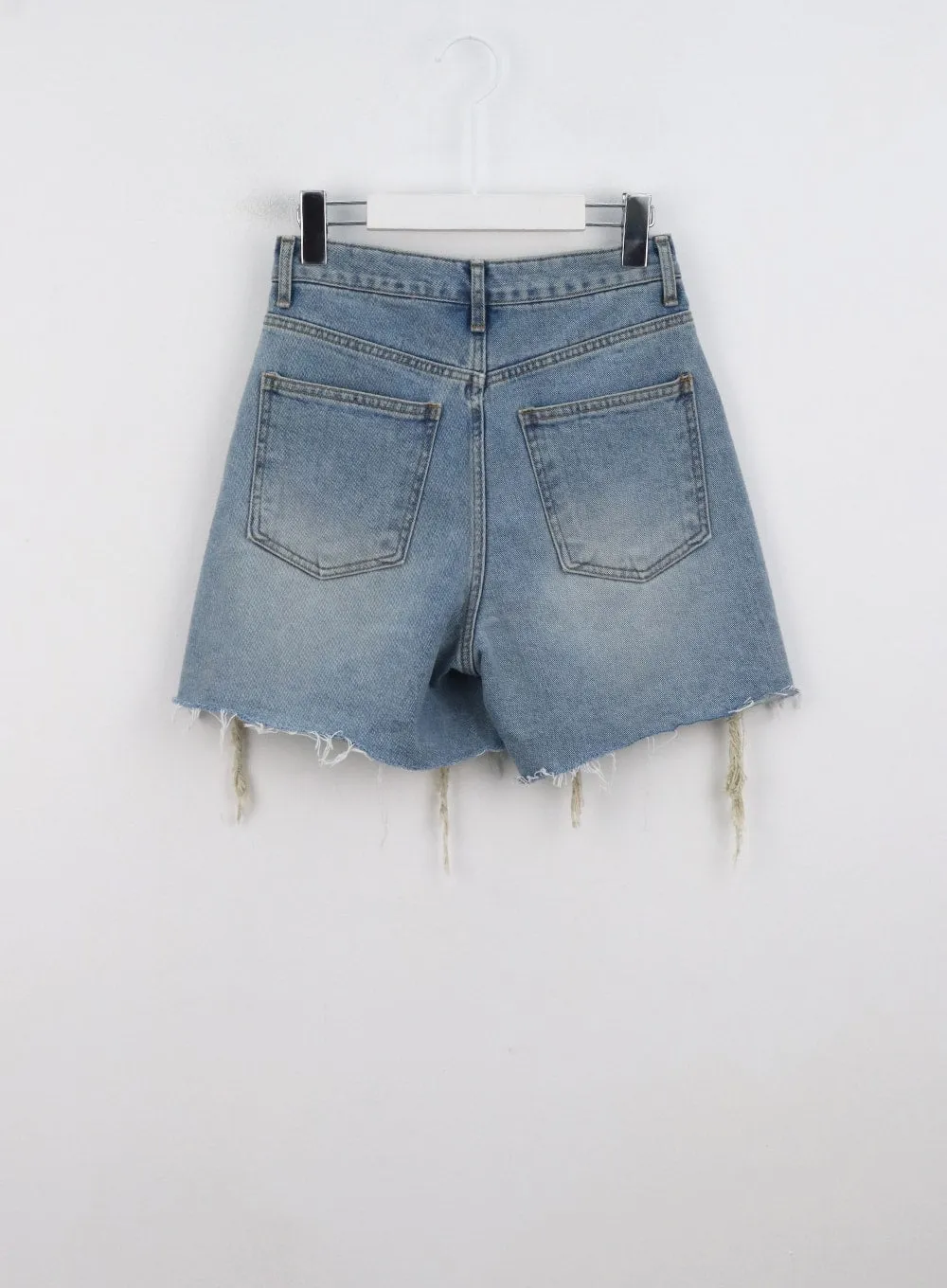 Ripped Hem Wide Leg Shorts CL327