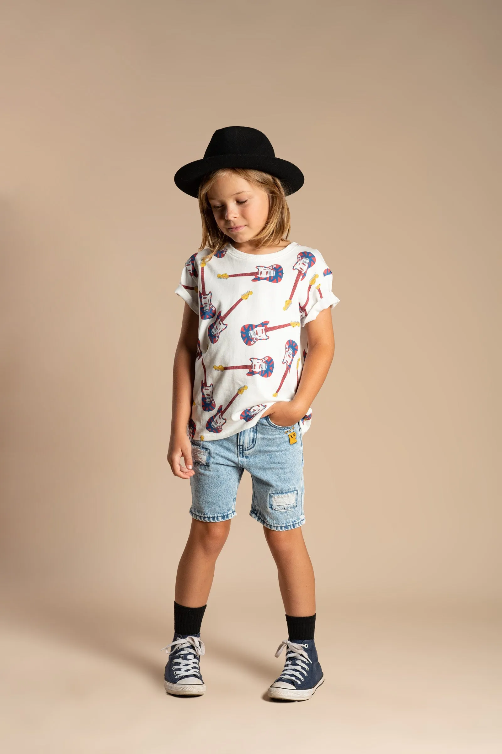 Rock Your Kid - Ripped Denim Shorts in Indigo (3)