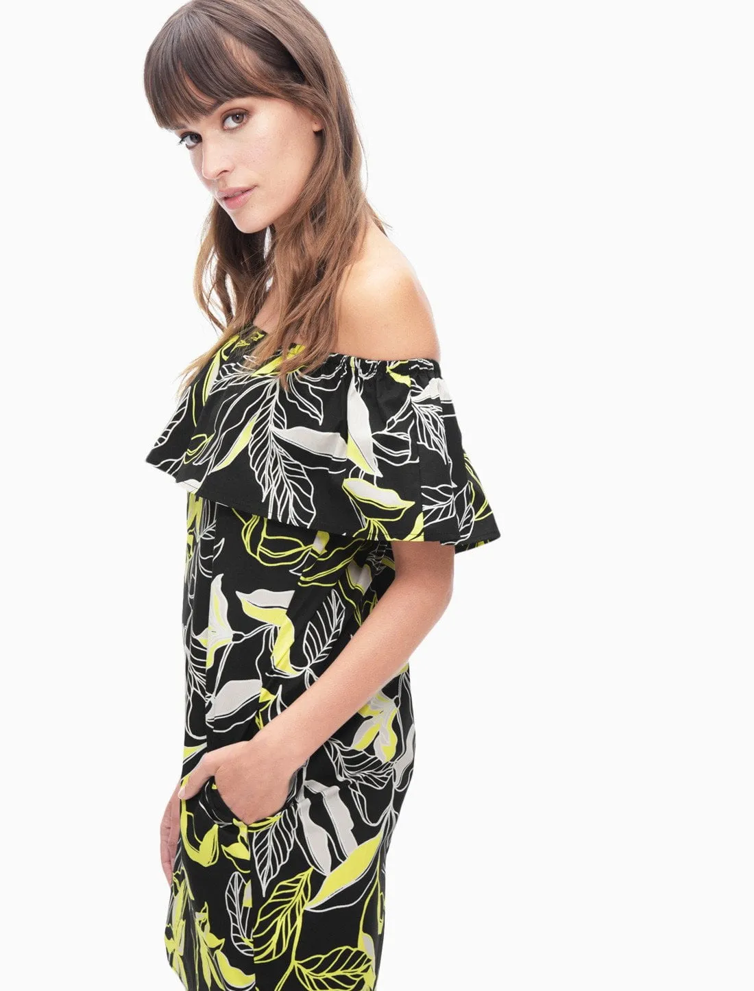 Splendid - Tropic Floral Off Shoulder Dress