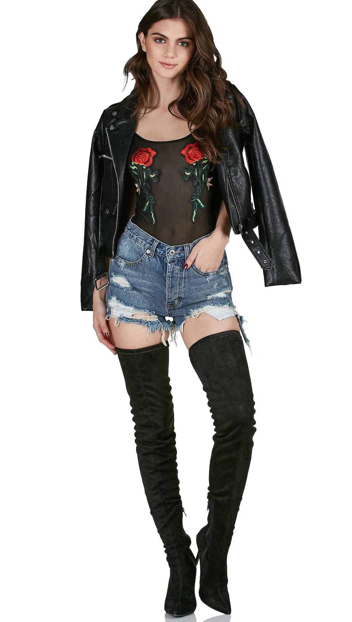 Summer Festival High Waist Cut Off Denim Shorts