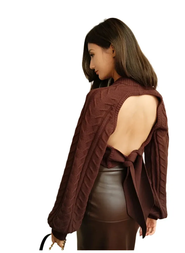 TEEK - Soft Brown Back Slit High Waist Long Skirt