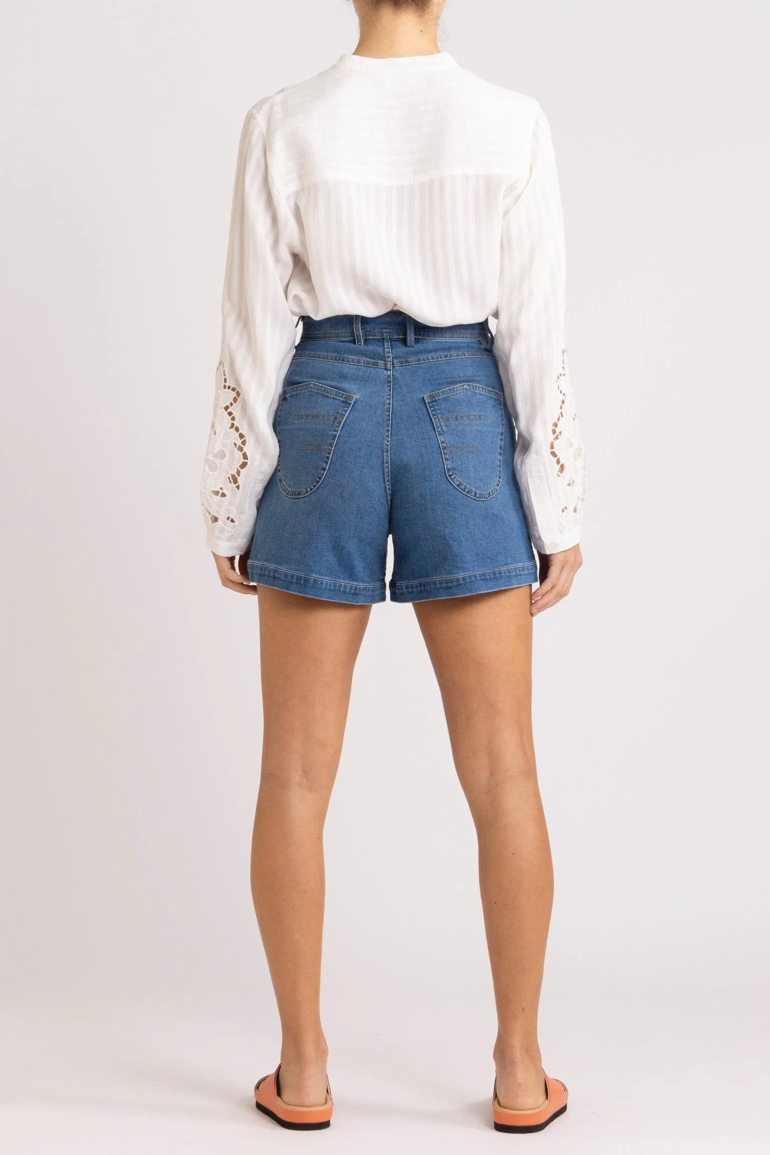 Tessa Embroidered Cutout Shirt