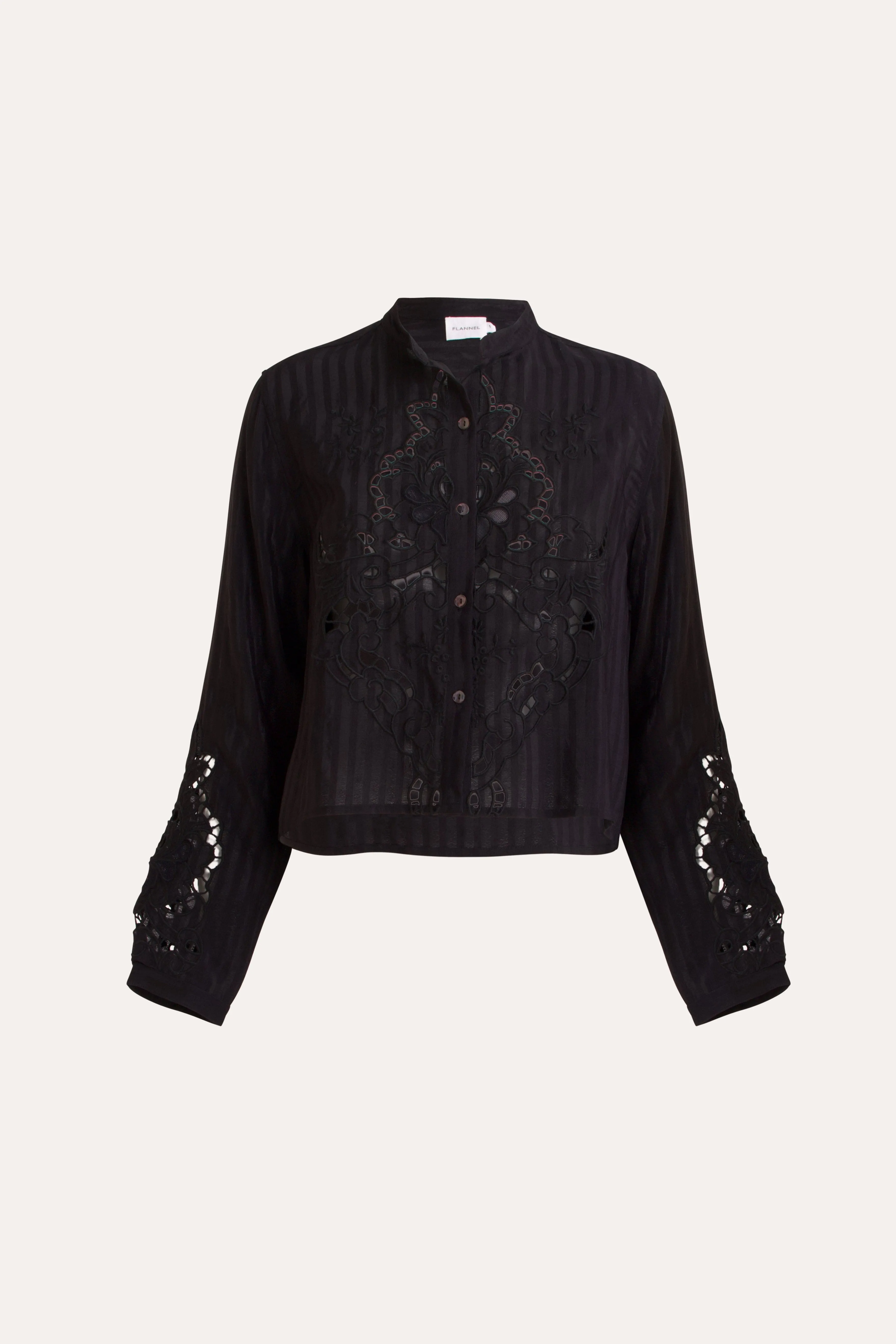 Tessa Embroidered Cutout Shirt