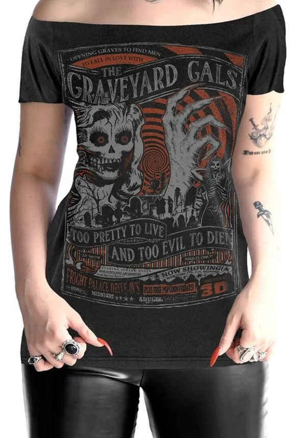 The Graveyard Gals | OFF SHOULDER TEE