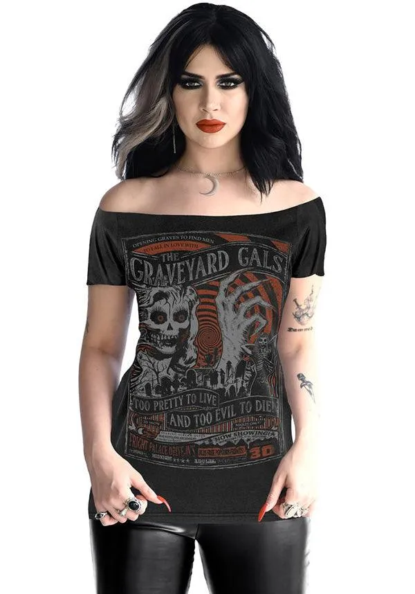 The Graveyard Gals | OFF SHOULDER TEE