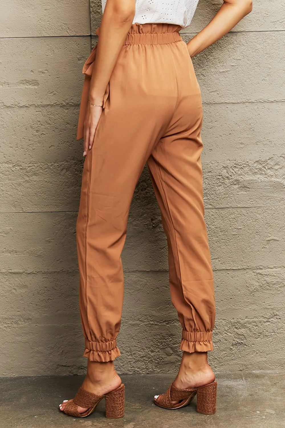 Tie Waist Cropped Pants