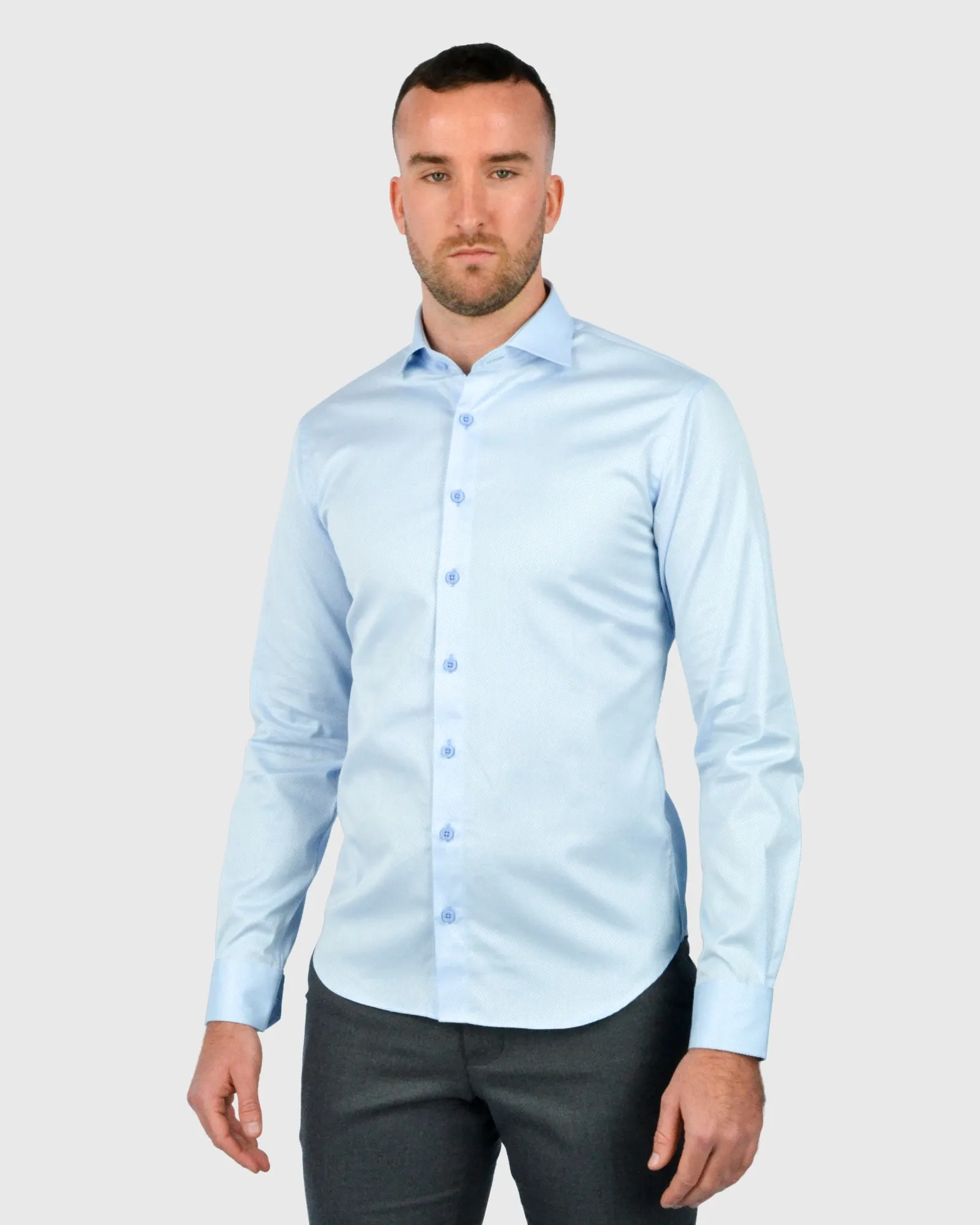 VINCENT & FRANKS S21CH0035 SKY-BLUE SLIM SC SHIRT