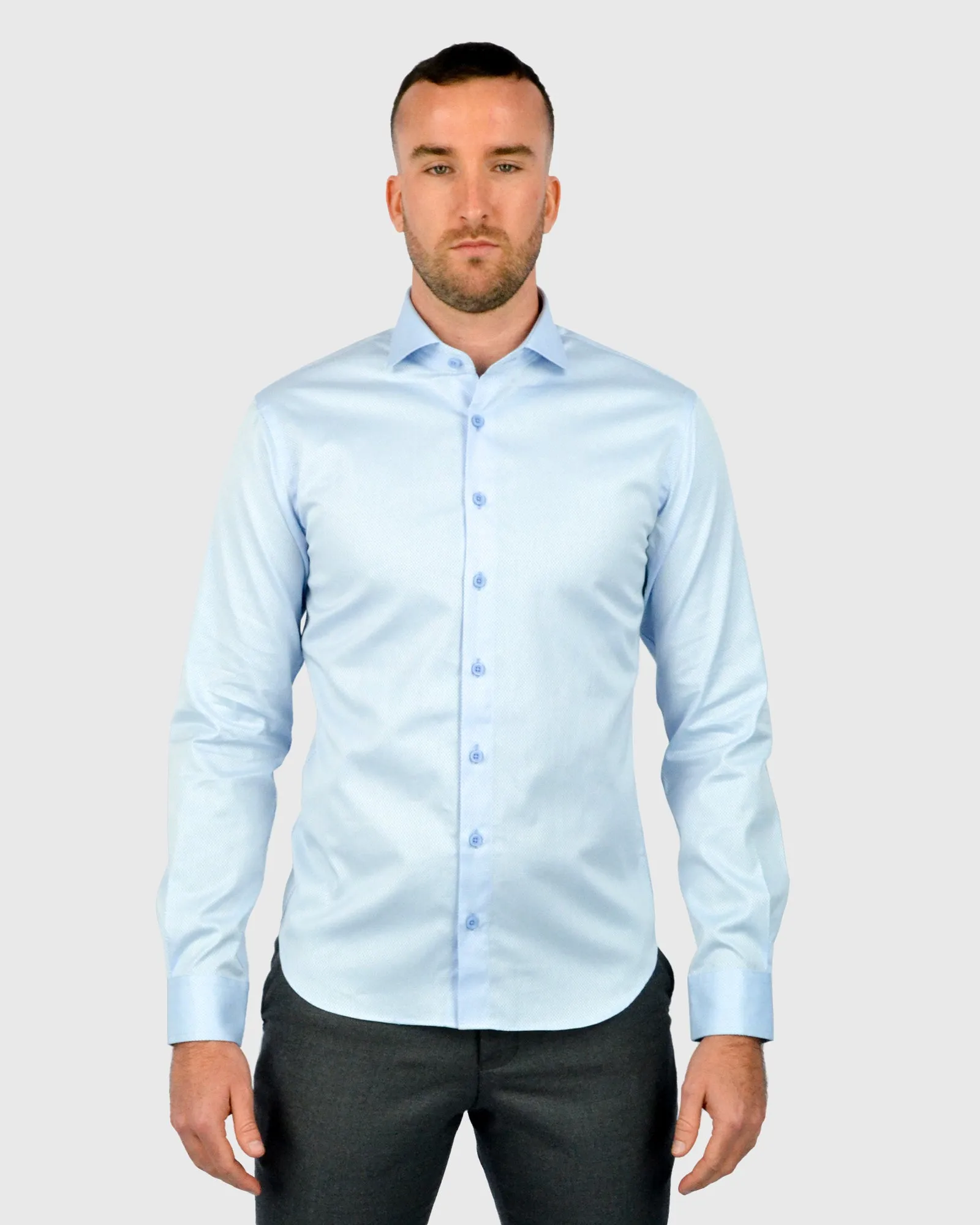 VINCENT & FRANKS S21CH0035 SKY-BLUE SLIM SC SHIRT