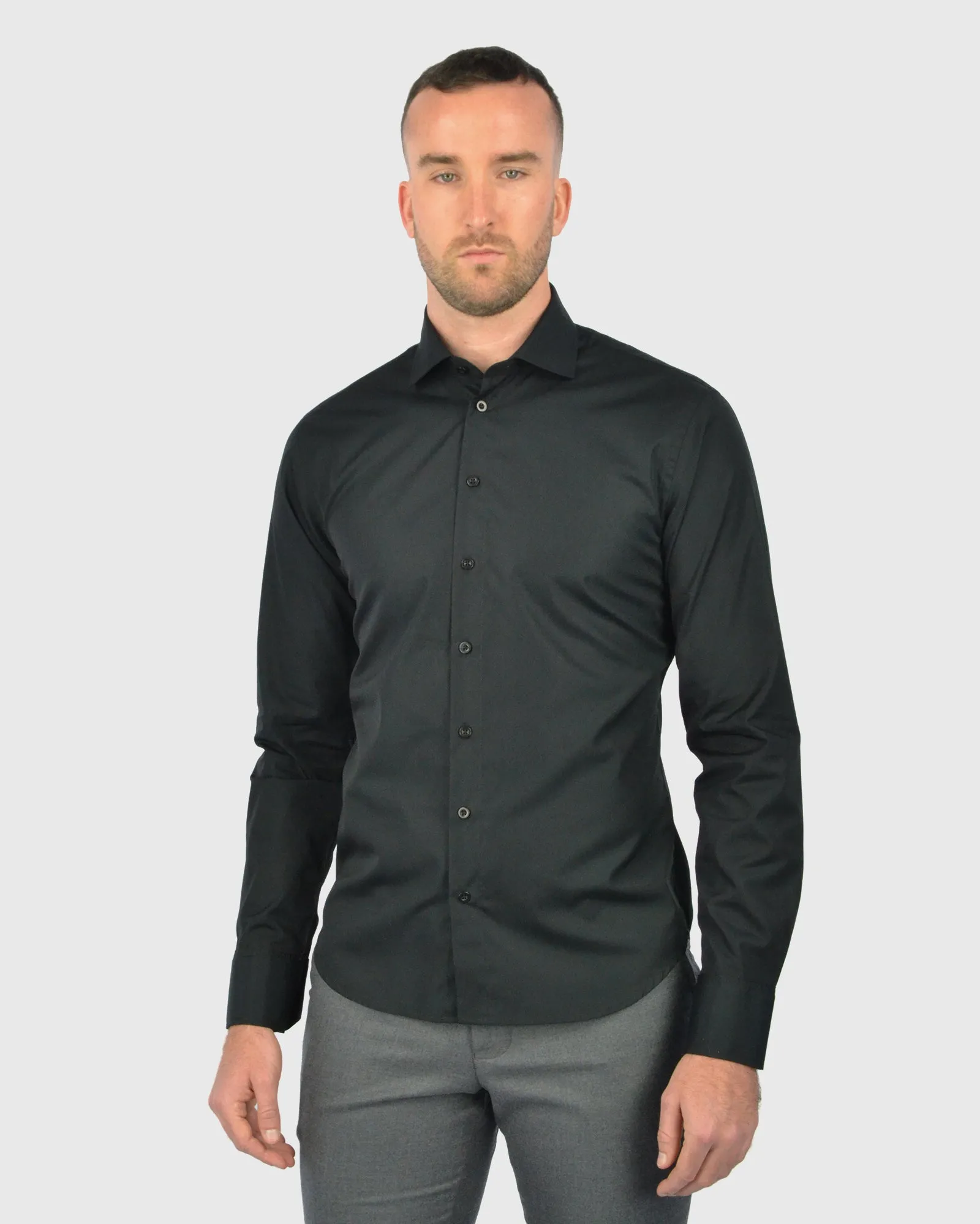 VINCENT & FRANKS W237844B BLACK SLIM SC SHIRT